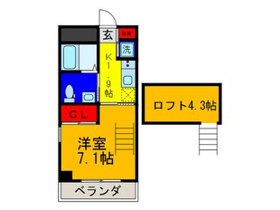 ラ・カ－サ新深江の物件間取画像